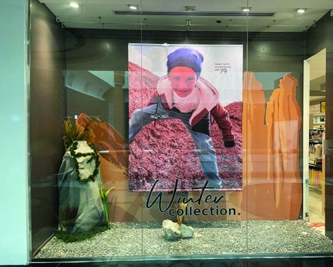 Winter collection seasonal window display